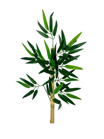 5li Set Yapay Bambu Sopası 6 Yapraklı 50cm Yapay Çiçek Bambu Duvarı Separatör Çiçeği Yapay Çiçek