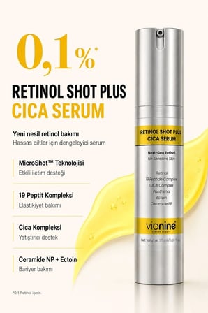 Vionine Retinol MicroShot Plus Cica Yüz Serumu %0,1 50 ml