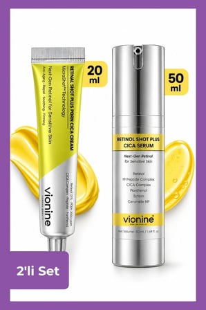 Vionine Retinal & Retinol MicroShot™ Plus Set 20 ml Krem ve 50 ml Serum
