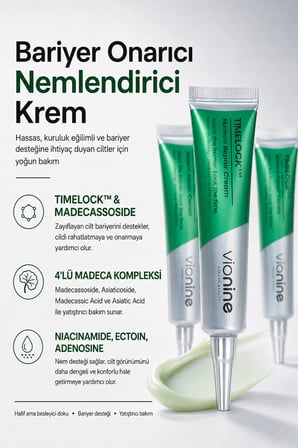 Vionine TIMELOCK™ Madeca Repair Vücut Kremi Bariyer Onarıcı Aydınlatıcı