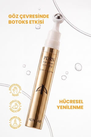 ALN NAB PDRN, 6 Peptide Complex Göz Çevresi Serumu 15 ml, Soğuk Rollerball Başlıklı Anti-Aging Bakım, İnce Çizgi, Kırışıklık, Göz Altı Torbası ve Morluk Görünümüne Karşı Destek