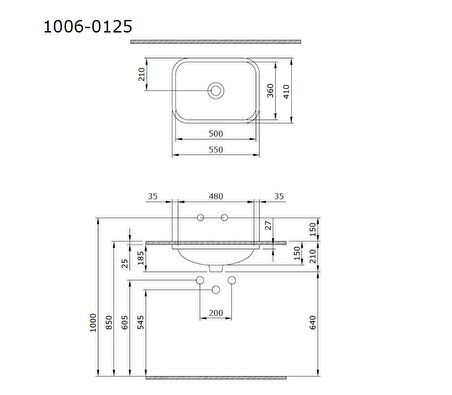 Bocchi Scala Tezgahaltı Lavabo 55 cm Mat Somon 1006-032-0125