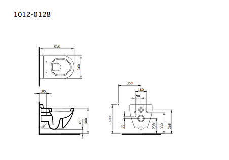Bocchi Taormina Asma Klozet Mat Gri Kapak Dahil 1012-006-0128