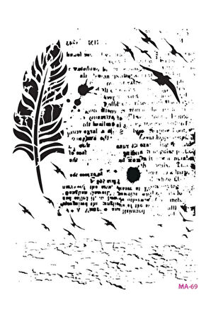 Ma69 Mix Media Stencil,stensil,şablon,plantilla By Polsef