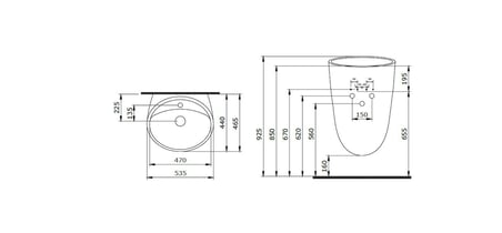 Bocchi Venezia Asma Monoblok Lavabo Parlak Kırmızı 1083-019-0126