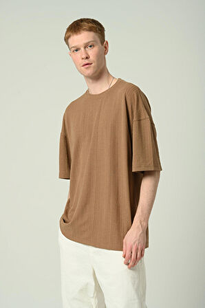 Erkek Düz Oversize Kısa Kollu T-shirt