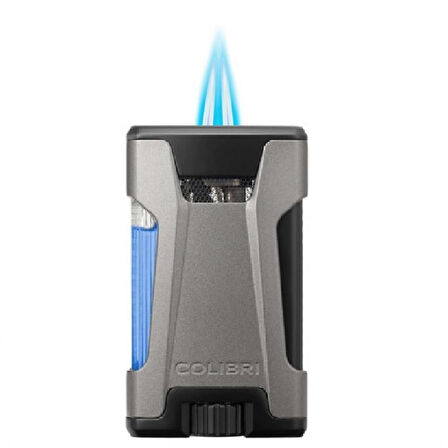 Colibri Rebel Çift Jet Puro Çakmağı Gri