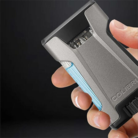 Colibri Rebel Çift Jet Puro Çakmağı Gri