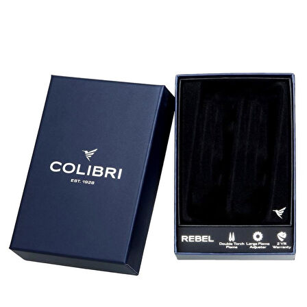 Colibri Rebel Çift Jet Puro Çakmağı Gri