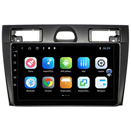 FOR-X FORD FİESTA-FUSİON(2006-2008)-9''ANDROİD GERÇEK 2+32 GB / 4 ÇEKİRDEK 1.6Ghz / WIFI 5.0Ghz / BT 5.4-KABLOSUZ CARPLAY-HD KAMERALI-TEKNİK DESTEKLİ