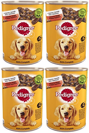 Pedigree Sığır Etli Biftekli Konserve Köpek Maması 400 gr x 4 Adet