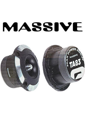 MASSİVE MS-TA83-ÇİFTİ 400W MAX-ÇİFTİ 200W RMS -KALİTELİ PROFESYONEL 10 CM SPL DOME TWETTER