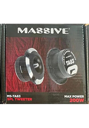 MASSİVE MS-TA83-ÇİFTİ 400W MAX-ÇİFTİ 200W RMS -KALİTELİ PROFESYONEL 10 CM SPL DOME TWETTER