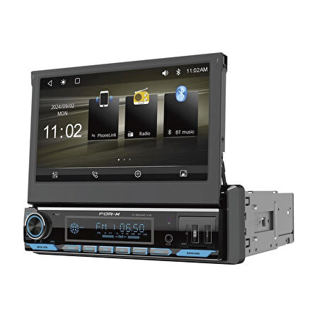 For-X X-9040v3-7''HD EKRAN-BT5.0-USB-FM-MP3-HIZLI ŞARZ-KABLOSUZ CARPLAY-4X60W-KAMERA HEDİYELİ-YENİ SERİ İNDASH TEYP