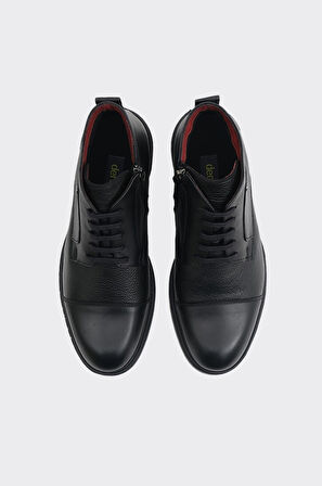 Günlük Fermuarlı Bağcıklı Hakiki Deri Erkek Bot