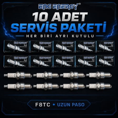 Eng Energy Honda Tipi F8TC Uzun Paso 4 Zamanlı Motor Bujisi 10’lu Paket