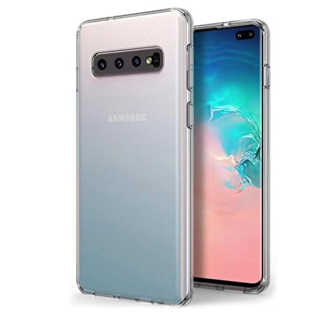 Gpack Samsung Galaxy S10 Kılıf Kamera Korumalı Şeffaf Silikon