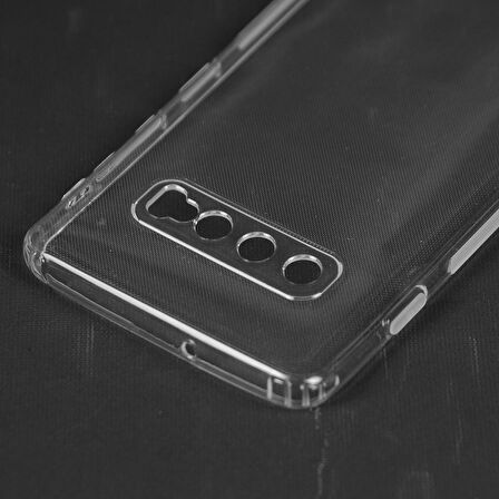 Gpack Samsung Galaxy S10 Kılıf Kamera Korumalı Şeffaf Silikon