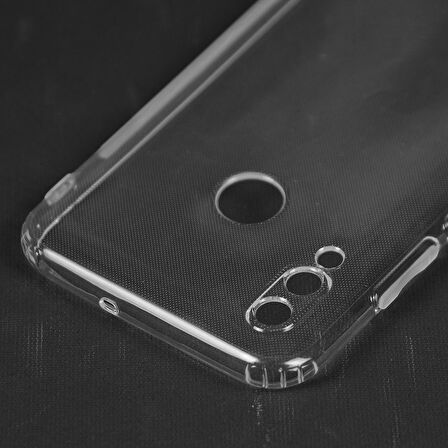 Gpack Huawei Honor 8C Kılıf Kamera Korumalı Şeffaf Silikon