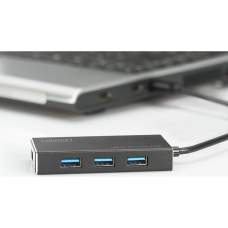 Usb 3.0 4 Port Çoklayıcı Alüminyum Koyu Gri