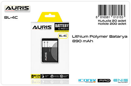 Auris NOKIA BL-4C Batarya