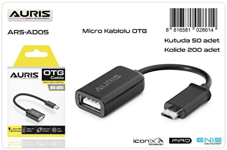 Auris ARS-AD05 Micro OTG Kablo