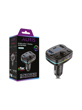AURIS ARS-M44 FM Modülatör / Araç Kiti - Bluetooth 5.3, 3.1A Hızlı Şarj ve Çoklu Bağlantı
