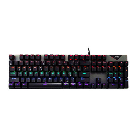 Auris KG10 RGB Işıklı Mekanik Kablolu Klavye