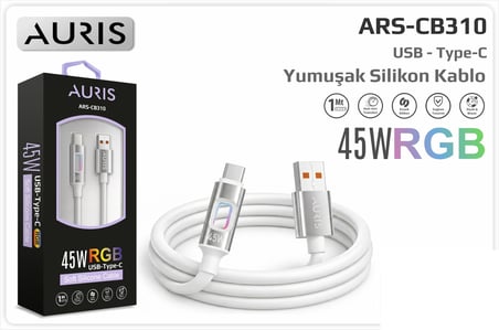 Prn Aurıs Şarj Kablosu 45 W Rgb Usb Type C