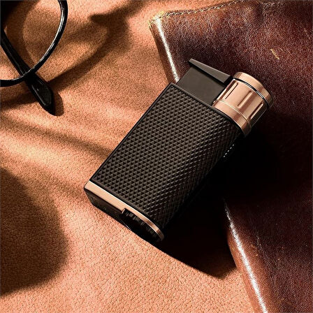 Colibri Evo Storm Çift Alevli Çakmak Puro Çakmağı Rose Siyah