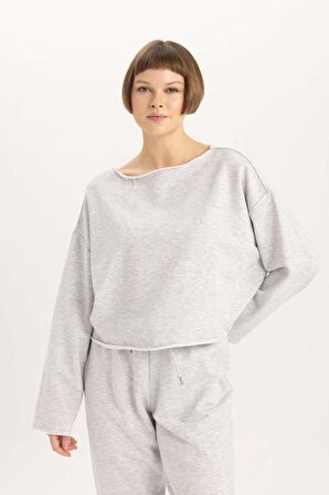 DeFacto Bisiklet Yaka Uzun Kollu Casual Pijama Üstü-Fall in Love B1279AX23WNGR93