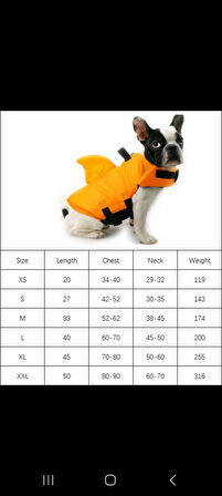 Lionpet Shark Köpek Can Yeleği M Turuncu