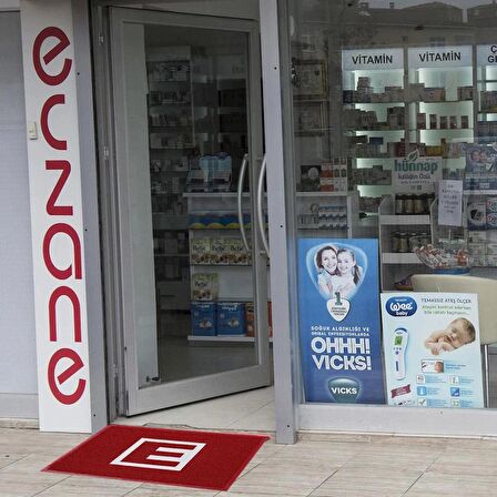 Myfloor Eczane Logolu Kıvırcık Kapı Önü Paspası