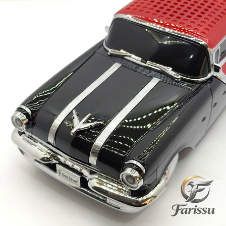 Klasik Araba Tasarımlı Nostaljik Bluetooth Hoparlör - FM Radyo, USB, AUX, TF Kart Destekli Kablosuz Ses Bombası