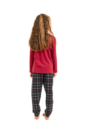 Arnetta Kız Çocuk Bordo Pijama Takımı 3730-3 