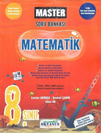 Okyanus Yayınları 8. Sınıf Matematik Master Soru Bankası
