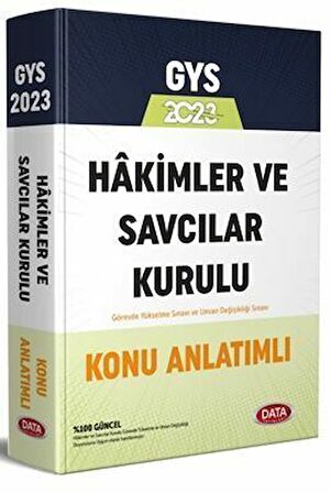 Data 2023 GYS Hakimler Savcılar Kurulu Konu Anlatım