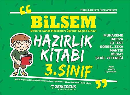 3. Sınıf Bilsem Konu Anlatım Hazırlık Kitabı Zeki Çocuk Yayınları