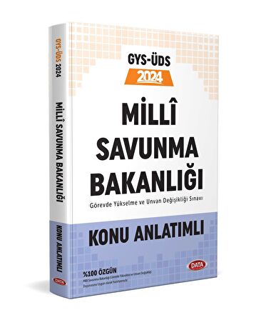 Data Yayınları 2024 GYS Milli Savunma Bakanlığı Hazırlık Kitabı