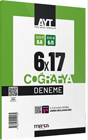 AYT Coğrafya 6 Deneme Tamamı Video Çözümlü