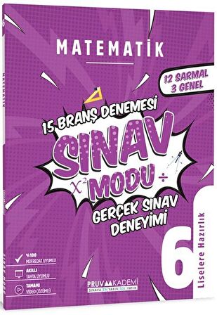 Pruva Akademi 6. Sınıf Matematik Sınav Modu 15 Deneme