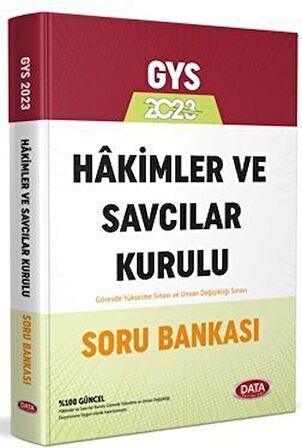 Data 2023 GYS Hakimler Savcılar Kurulu Soru Bankası