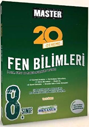 Okyanus Yayınları 8. Sınıf Master 20 Fen Bilimleri Deneme