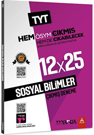 TYT Sosyal Bilimler ÖSYM Çıkmış ve Çıkabilecek Sorulardan Oluşturulmuş 12 Deneme Sınavı Tamamı Video Çözümlü