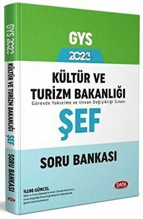 Data Yayınları 2023 GYS Kültür ve Turizm Bakanlığı Şef Soru Bankası