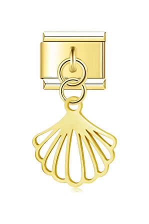 İstiridye Gold Çelik İtalyan Charm