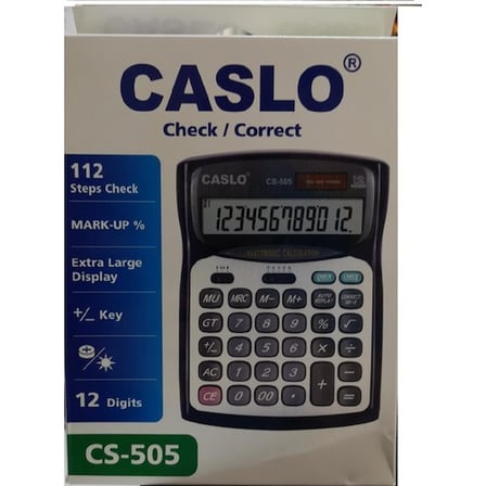 Cs-505 12 Hane Masa Tipi İşlem Kontrollü Su Geçirmez Hesap Makinesi