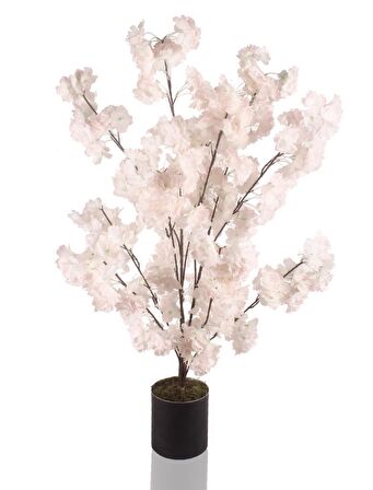 Yapay Ağaç Bahardalı Ağacı Ağacı Japon Kiraz Çiçeği Saksılı Pembe Açık 90x60cm