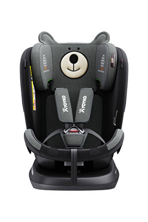 Markgross YeniYoyko Bear 360 ° Dönebilir Yatabilir i-Size 0-36 Kg Oto Koltuğu ISOFIX/SIP/LATCH - Gri