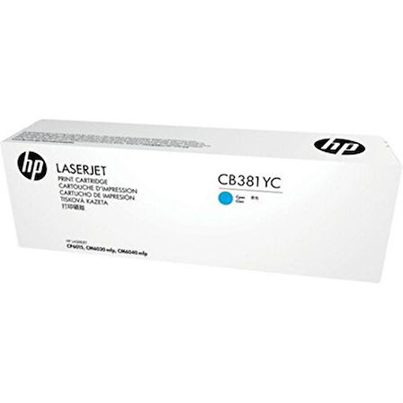 Hp CB381YC (824A) Kutusu Hasarlı Mavi Orjinal Toner